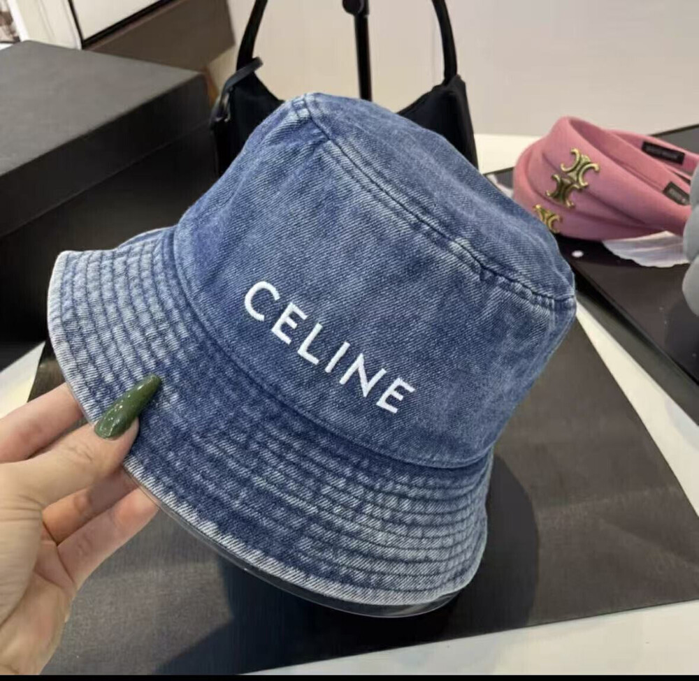 Chanel Washed Denim Bucket Hat